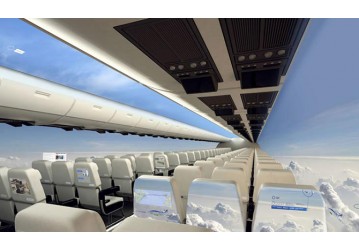 Aviões sem janelas poderão estar voando em 10 anos