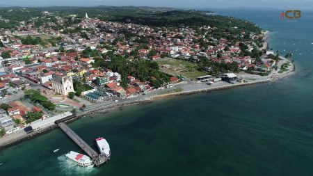 Nova orla de Mar Grande voo com drone antes e depois