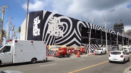 Registro montagem camarote carnaval de Salvador