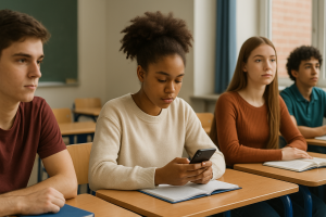 Cai o uso de celulares por jovens nas escolas